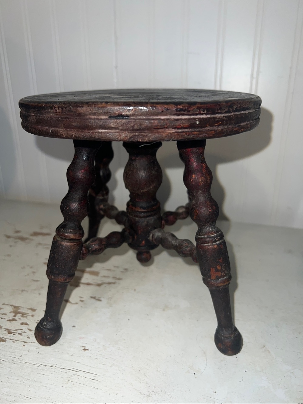 Antique Victorian Salesman Sample piano stool wood